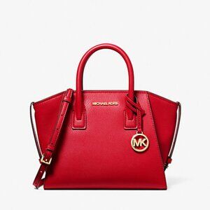 Michael Kors Avril Small Leather Top-Zip Satchel NWT